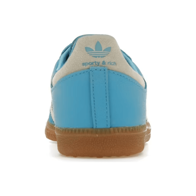 adidas Samba OG Sporty & Rich Blue Rush by Adidas in Shoes. Available at KershKicks for £195.00. A must-have for fans of Adidas looking to elevate their style with this Shoes.