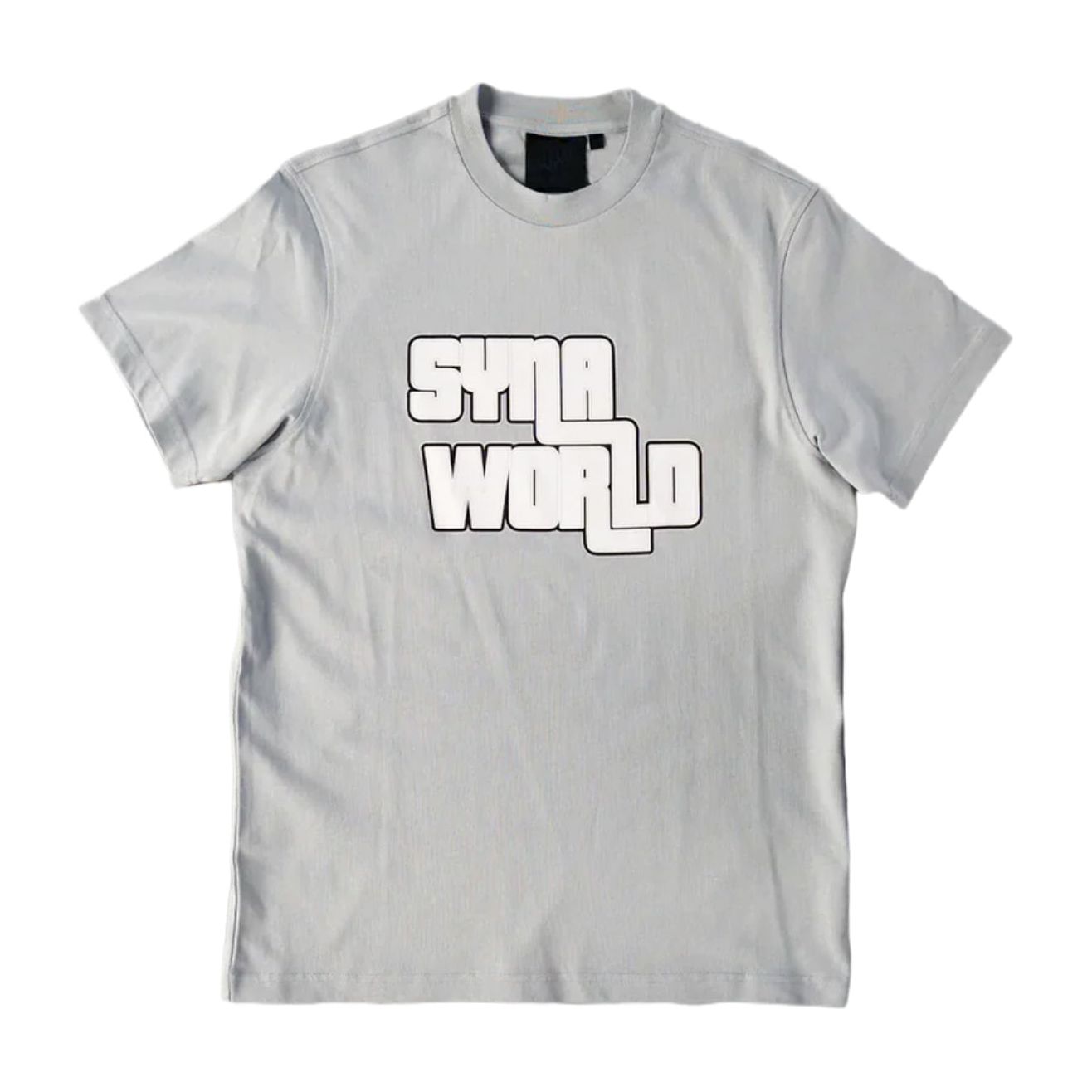 Syna World GTA Logo T-shirt Grey by SYNA in Clothing. Available at KershKicks for £85.00. A must-have for fans of SYNA looking to elevate their style with this T-Shirt.