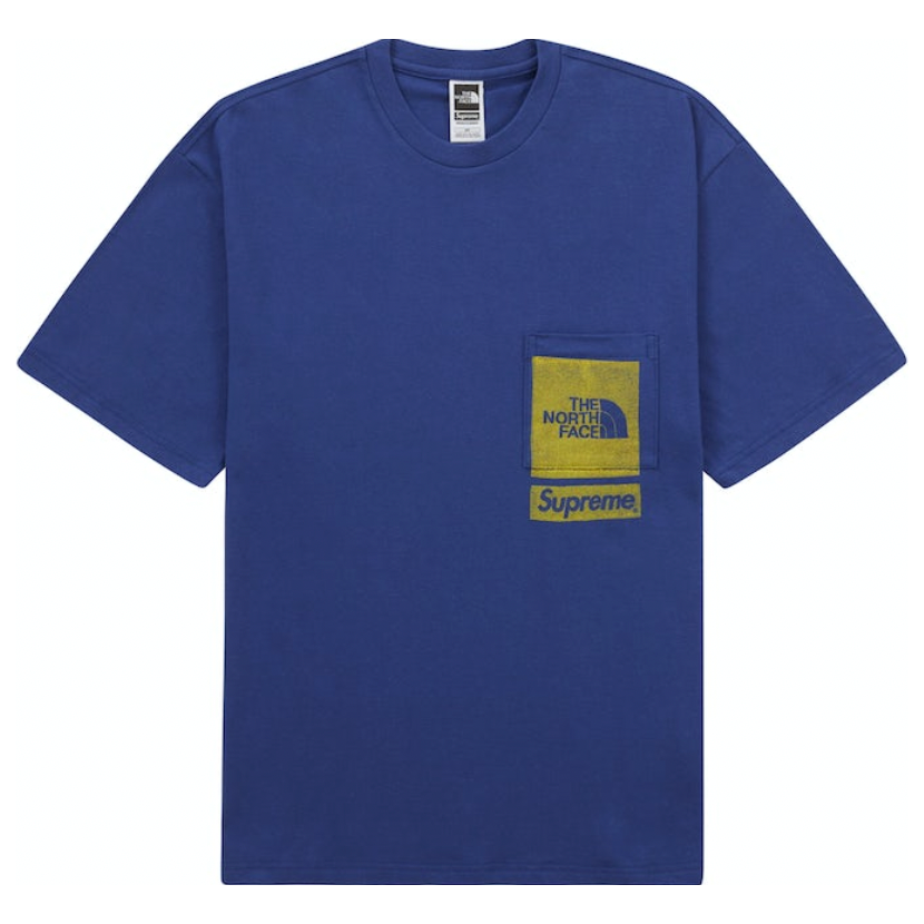 Supreme The North Face Printed Pocket Tee Navy Supreme KershKicks