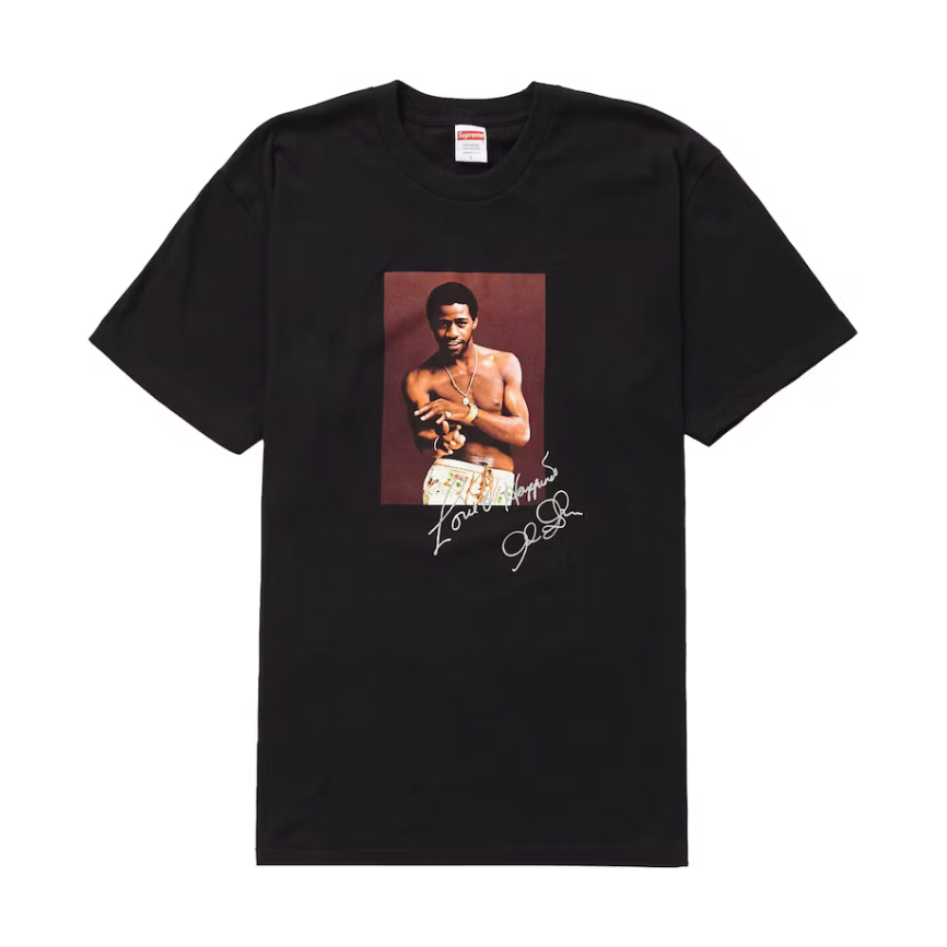 Supreme Al Green Tee Black by Supreme in Clothing. Available at KershKicks for £95.00. A must-have for fans of Supreme looking to elevate their style with this T-Shirt.