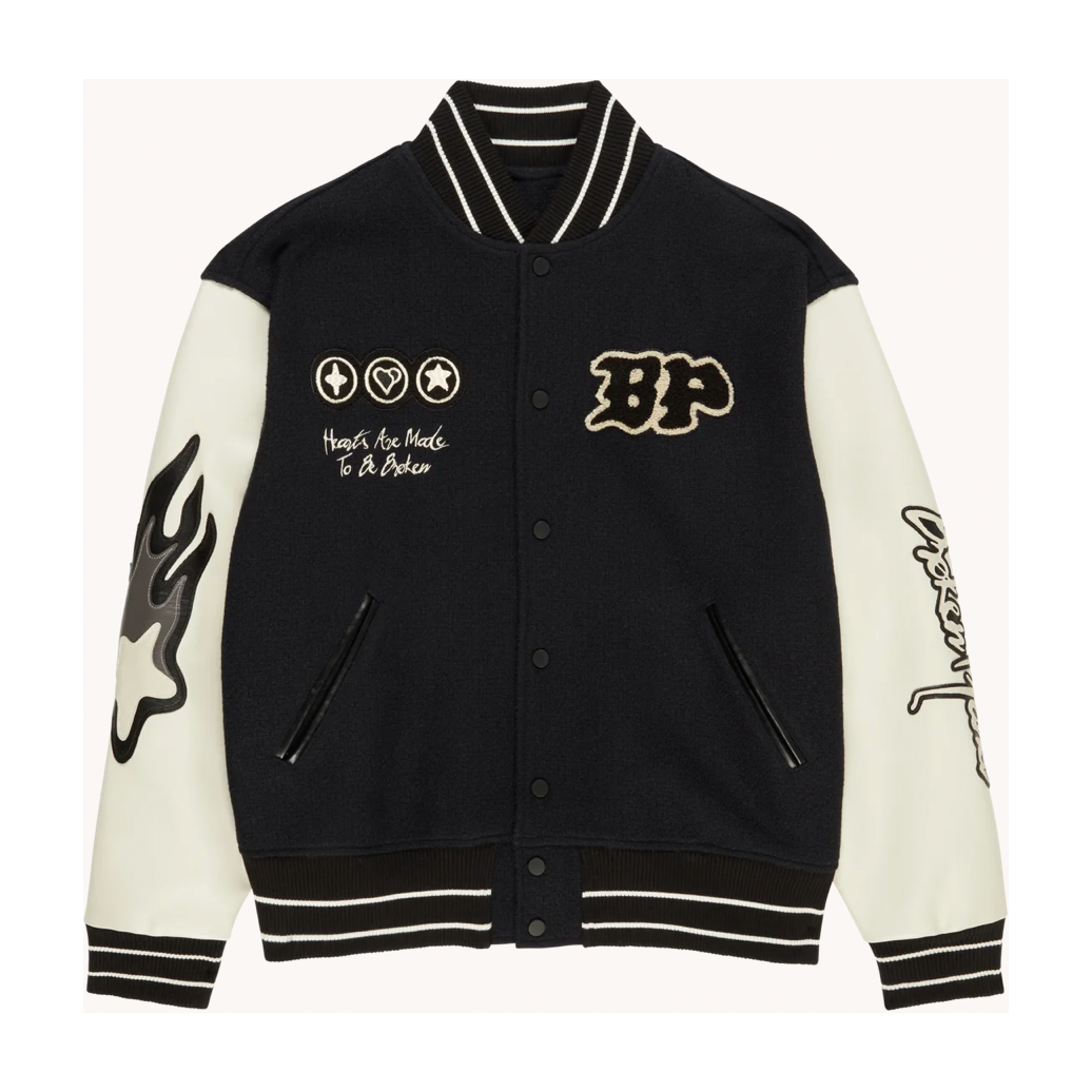 Broken Planet Varsity Jacket Black/White by Broken Planet Market from £235.00