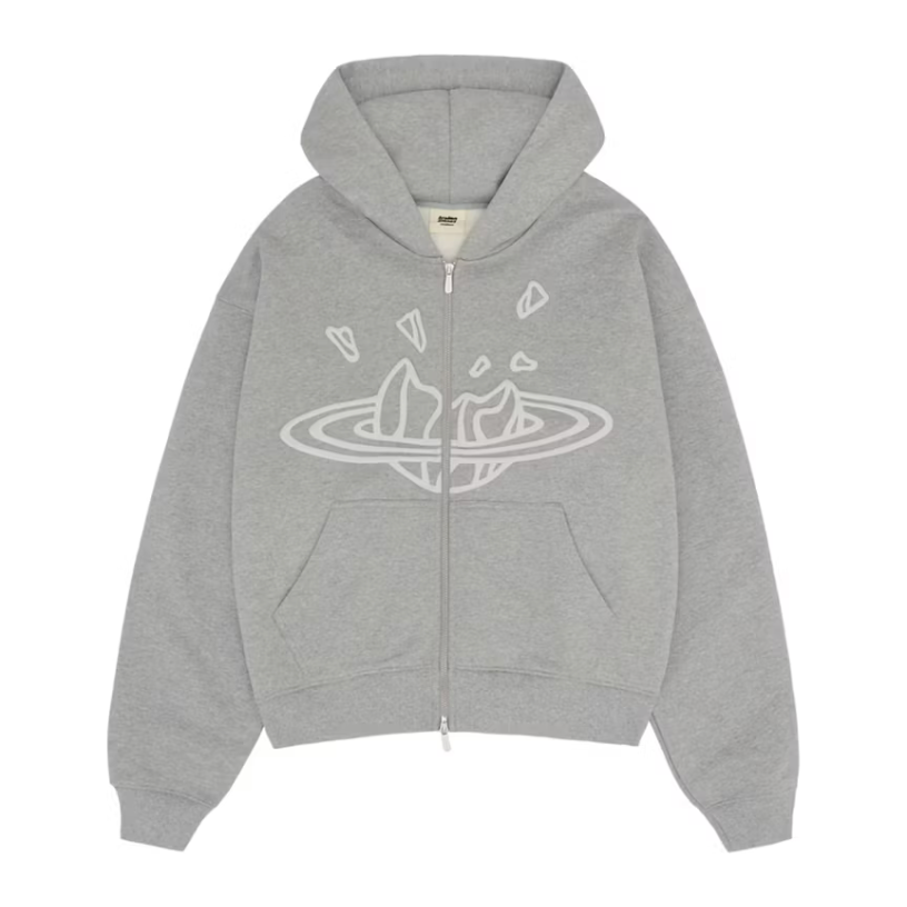 Broken Planet Zip Up Hoodie Heather Grey Broken Planet Market KershKicks