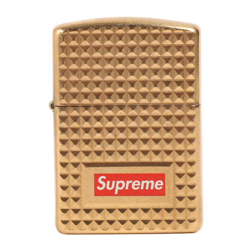 Supreme Diamond Cut Zippo Gold by Supreme in Clothing Accessories. Available at KershKicks for £90.00. A must-have for fans of Supreme looking to elevate their style with this Accessories.