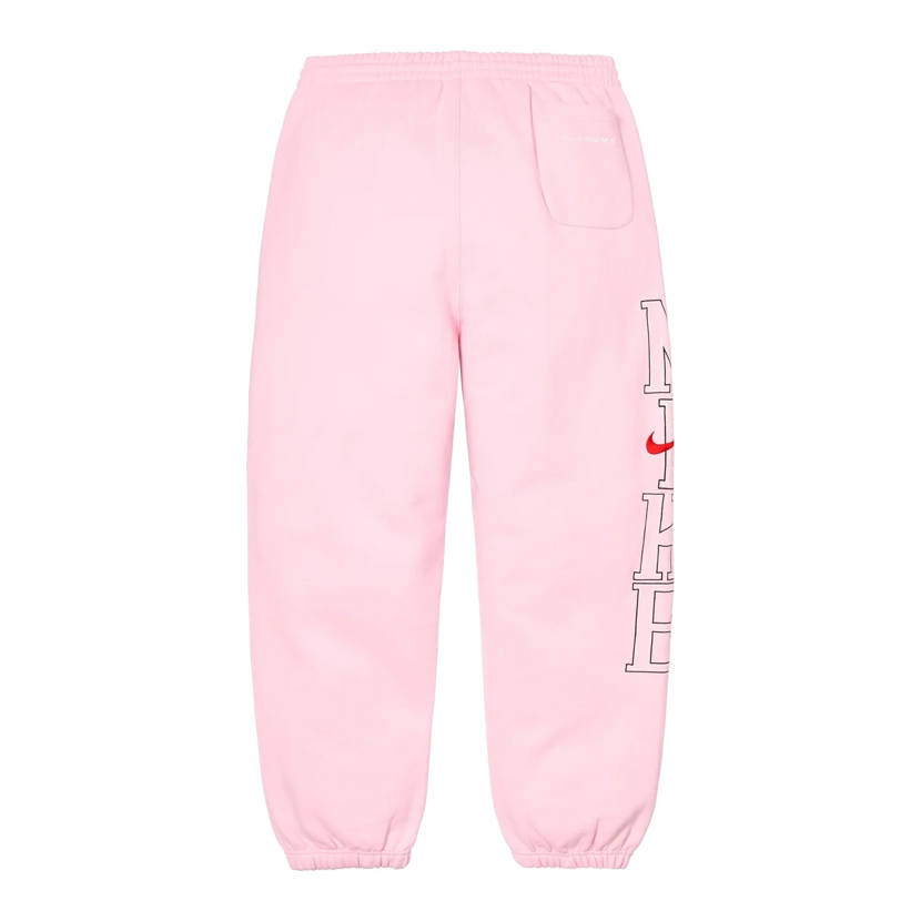Supreme Nike Sweatpants Light Pink by Supreme in Sweatpants. Available at KershKicks for £185.00. A must-have for fans of Supreme looking to elevate their style with this Sweatpants.