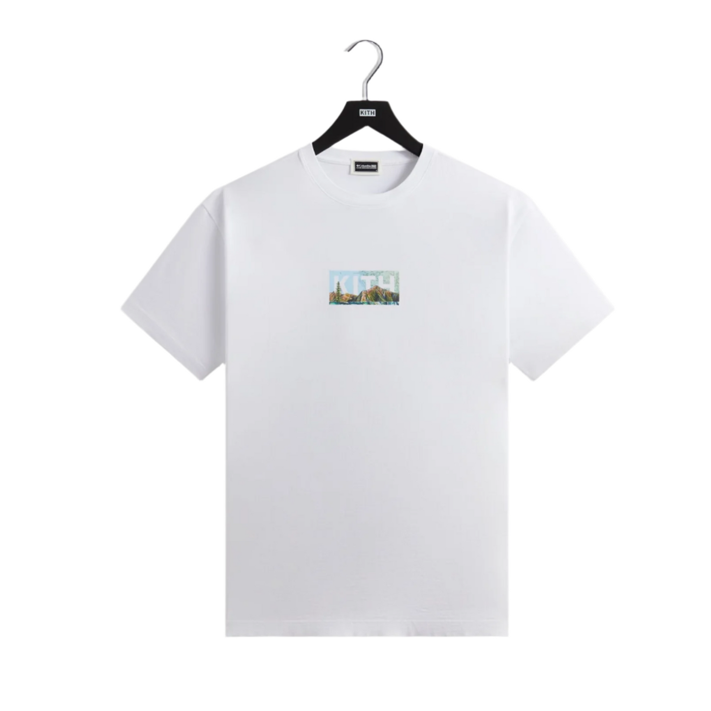 Kith x Columbia Big Sur Classic Logo Tee White by Kith in Uncategorized. Available at KershKicks for £100.00. A must-have for fans of Kith looking to elevate their style with this T-Shirt.