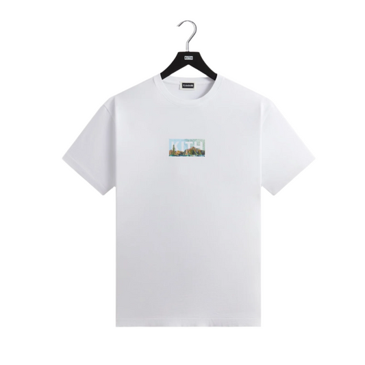 Kith x Columbia Big Sur Classic Logo Tee White by Kith in Uncategorized. Available at KershKicks for £100.00. A must-have for fans of Kith looking to elevate their style with this T-Shirt.