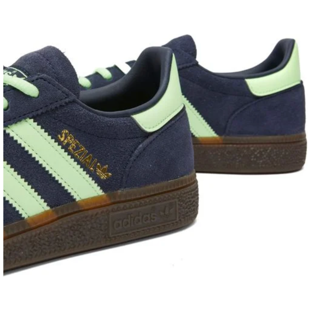 Adidas Handball Spezial Legend Ink Green Spark by Adidas in Shoes. Available at KershKicks for £65.00. A must-have for fans of Adidas looking to elevate their style with this Shoes.