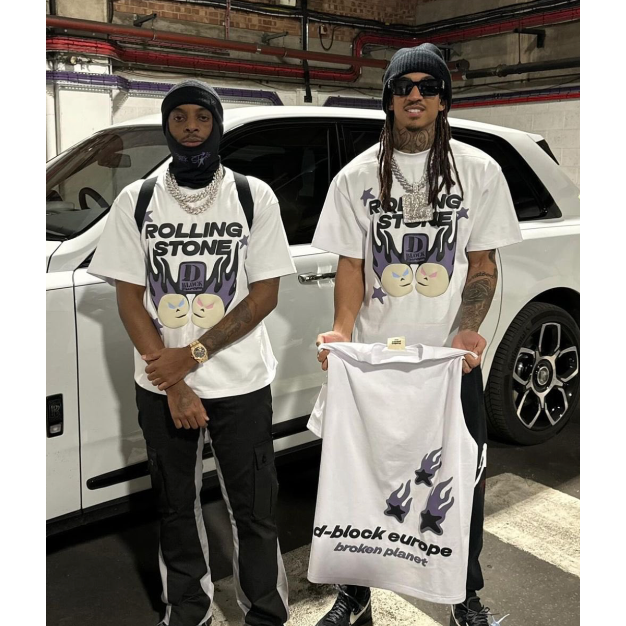 D Block Europe x Broken Planet Market Rolling Stone T-Shirt - Snow White by Broken Planet Market in Clothing. Available at KershKicks for £105.00. A must-have for fans of Broken Planet Market looking to elevate their style with this T-Shirt.