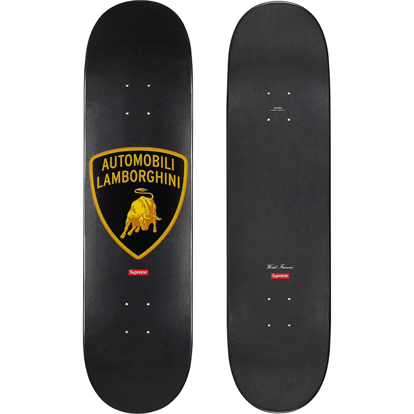 Supreme Automobili Lamborghini Skateboard Deck Black by Supreme in . Available at KershKicks for £250.00. A must-have for fans of Supreme looking to elevate their style with this Skateboard.