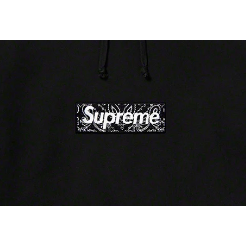 Supreme Bandana Box Logo Hooded Sweatshirt - Black by Supreme in . Available at KershKicks for £450.00. A must-have for fans of Supreme looking to elevate their style with this Hoodie.