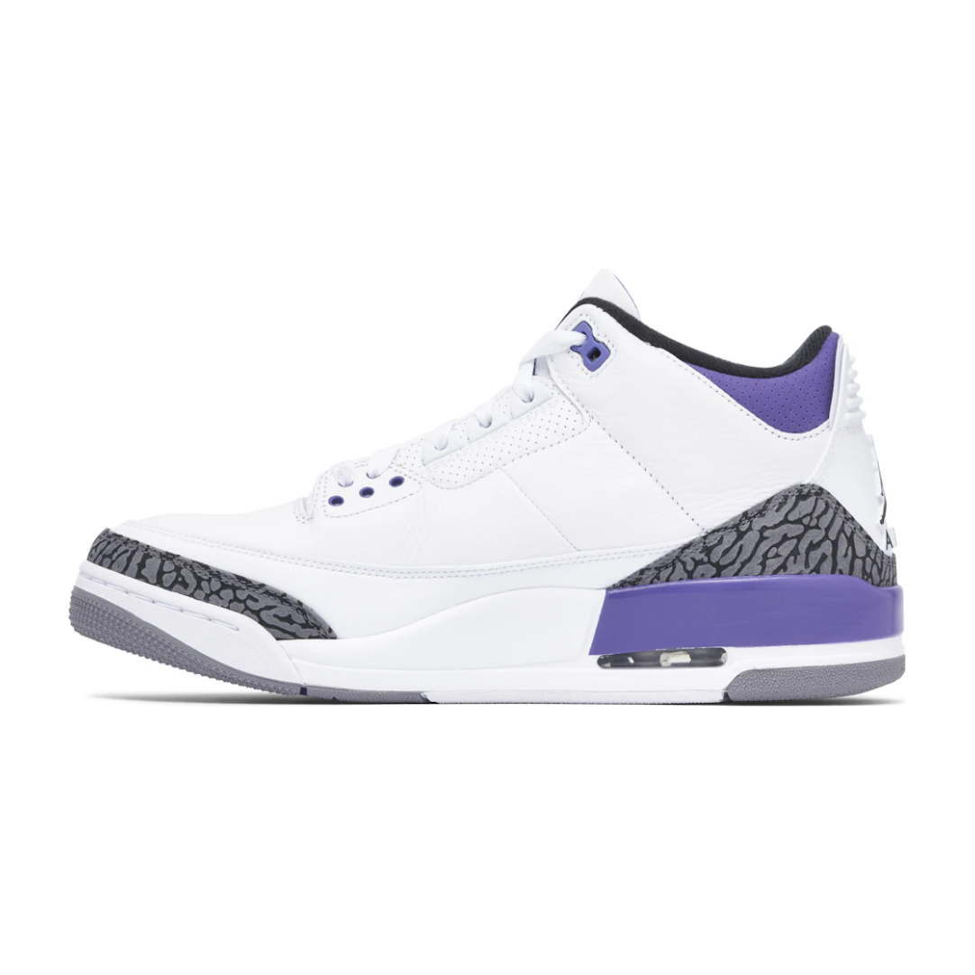 Jordan 3 Retro Dark Iris by Jordan's in Shoes. Available at KershKicks for £195.00. A must-have for fans of Jordan's looking to elevate their style with this Shoes.