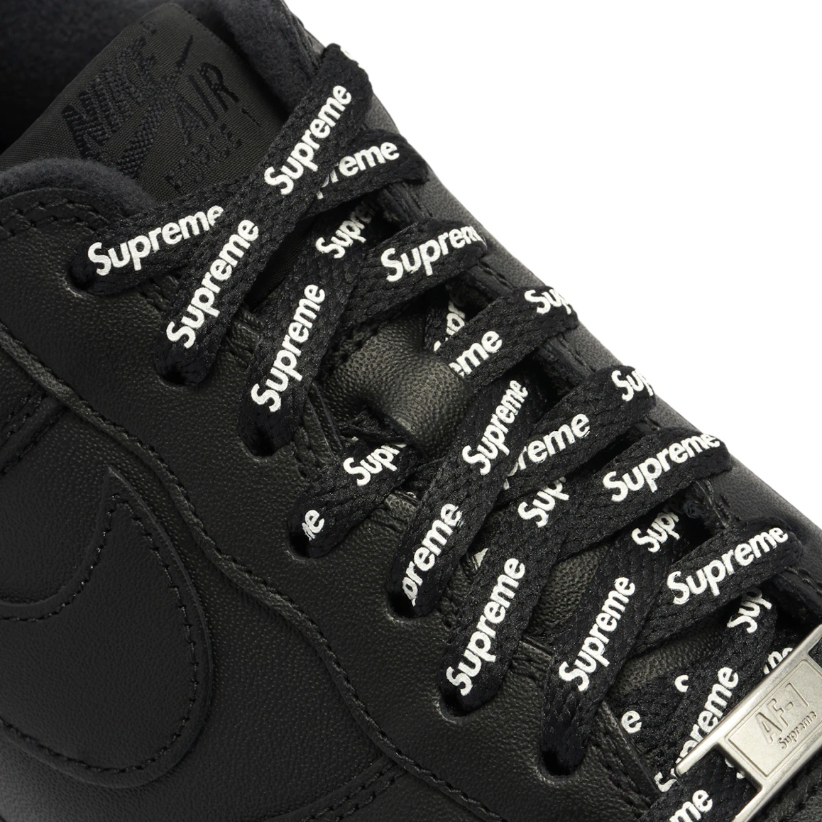 Nike Air Force 1 Low Supreme - Black by Nike in Shoes. Available at KershKicks for £195.00. A must-have for fans of Nike looking to elevate their style with this Shoes.