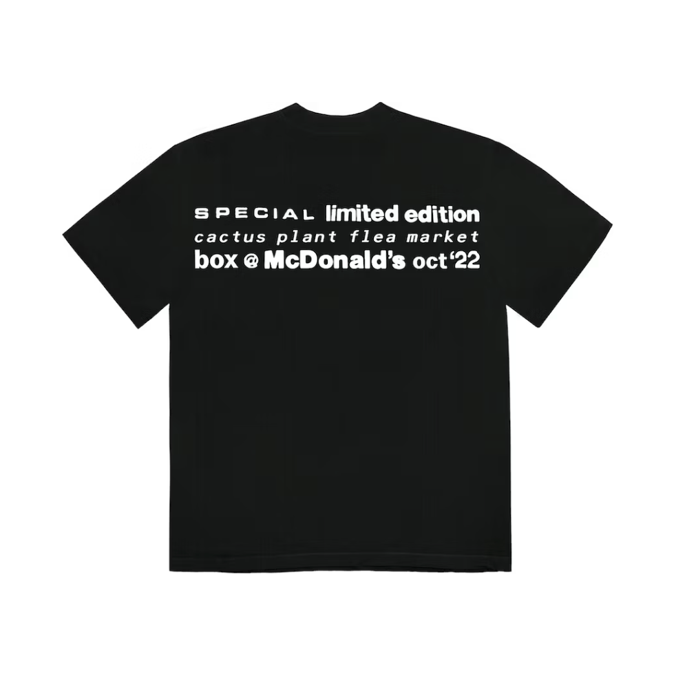 Cactus Plant Flea Market x McDonald's Cactus Buddy! And Friends T-shirt Black by Cactus Plant Flea Market in Uncategorized. Available at KershKicks for £67.50. A must-have for fans of Cactus Plant Flea Market looking to elevate their style with this T-Shi