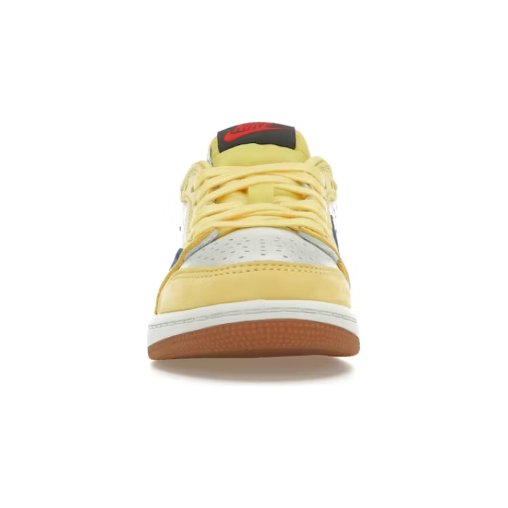 Jordan 1 Retro Low OG SP Travis Scott Canary (PS) by Jordan's in Shoes. Available at KershKicks for £135.00. A must-have for fans of Jordan's looking to elevate their style with this Kids Trainers.