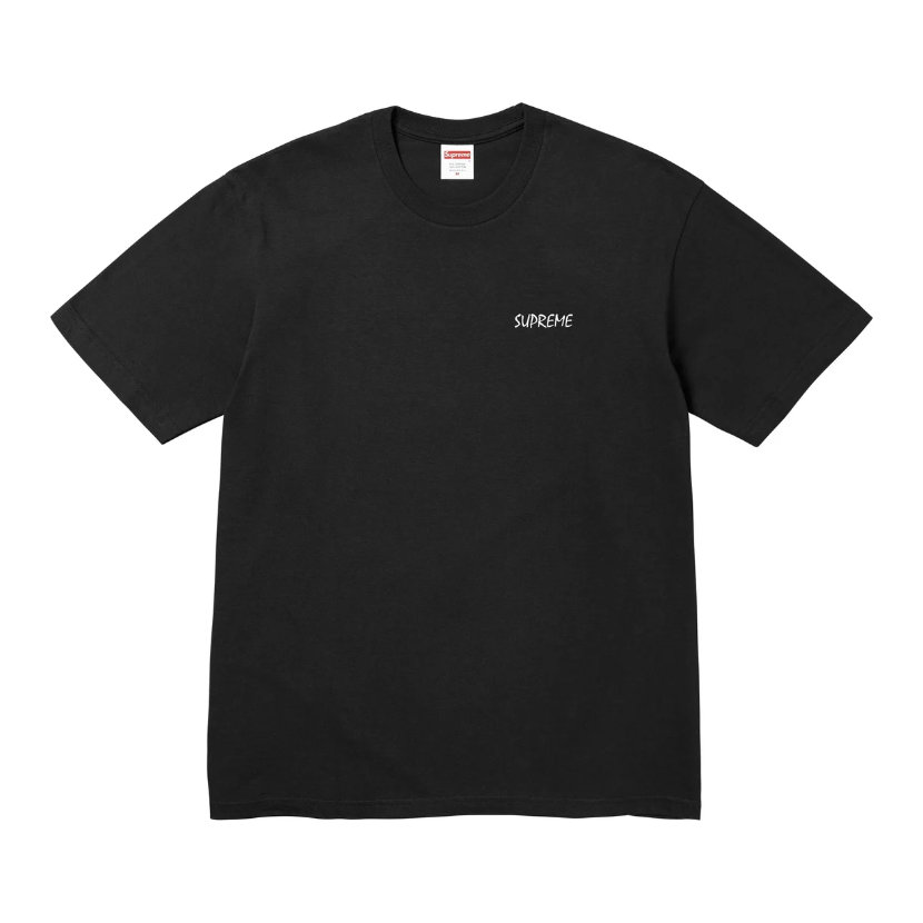 Supreme Black Cat Tee Black by Supreme in Clothing. Available at KershKicks for £67.50. A must-have for fans of Supreme looking to elevate their style with this T-Shirt.