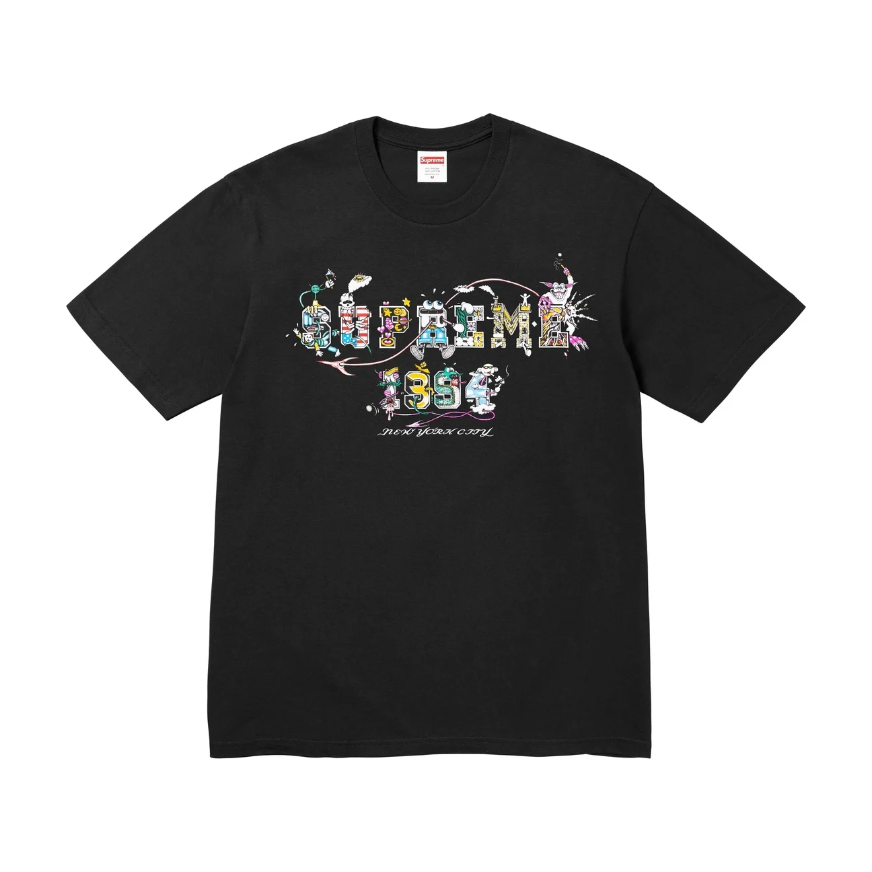 Supreme Varsity Tee Black by Supreme in Uncategorized. Available at KershKicks for £65.00. A must-have for fans of Supreme looking to elevate their style with this T-Shirt.