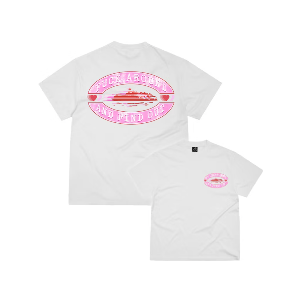 Corteiz Fuck Around Tee Pink by Corteiz in Clothing. Available at KershKicks for £85.00. A must-have for fans of Corteiz looking to elevate their style with this T-Shirt.