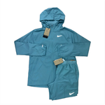 Nike Windrunner Packable Denim Turquoise With Shorts Nike Windrunner Packable Denim Turquoise With Shorts