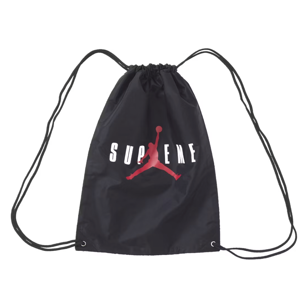 Supreme Jordan Drawstring Bag Black by Supreme in Uncategorized. Available at KershKicks for £50.00. A must-have for fans of Supreme looking to elevate their style with this Bag.