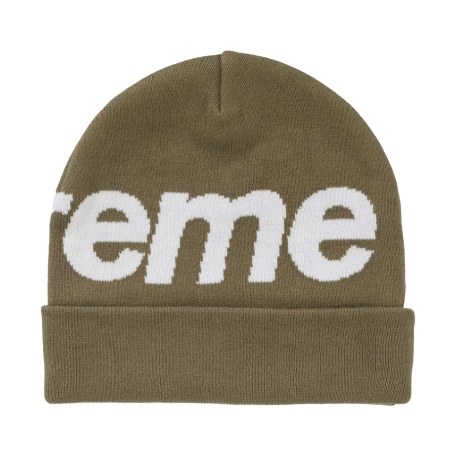 Supreme Big Logo Beanie (FW24) Olive