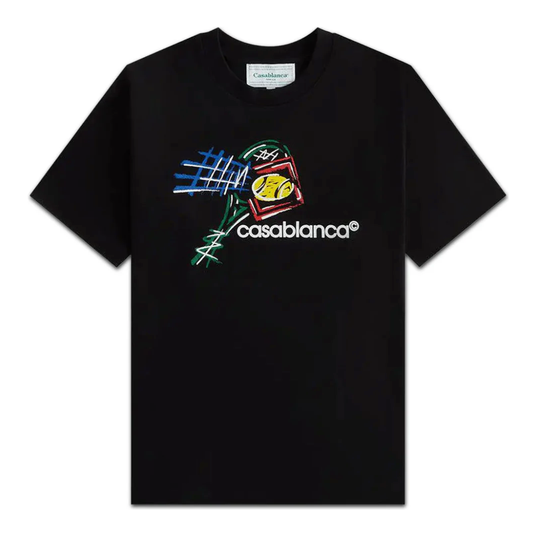 Casablanca Croquis De Tennis T-Shirt Black