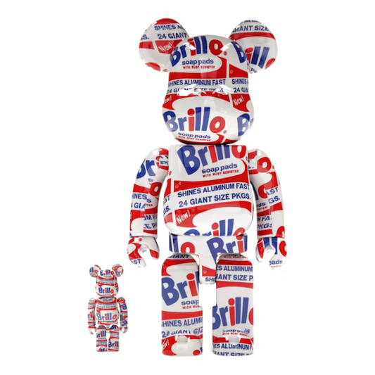 Bearbrick ANDY WARHOL "Brillo" 100% & 400% Set