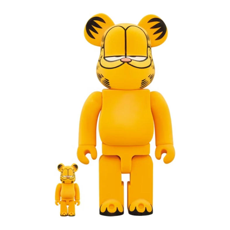 Bearbrick x Garfield Flocky Ver. 100% & 400% Set