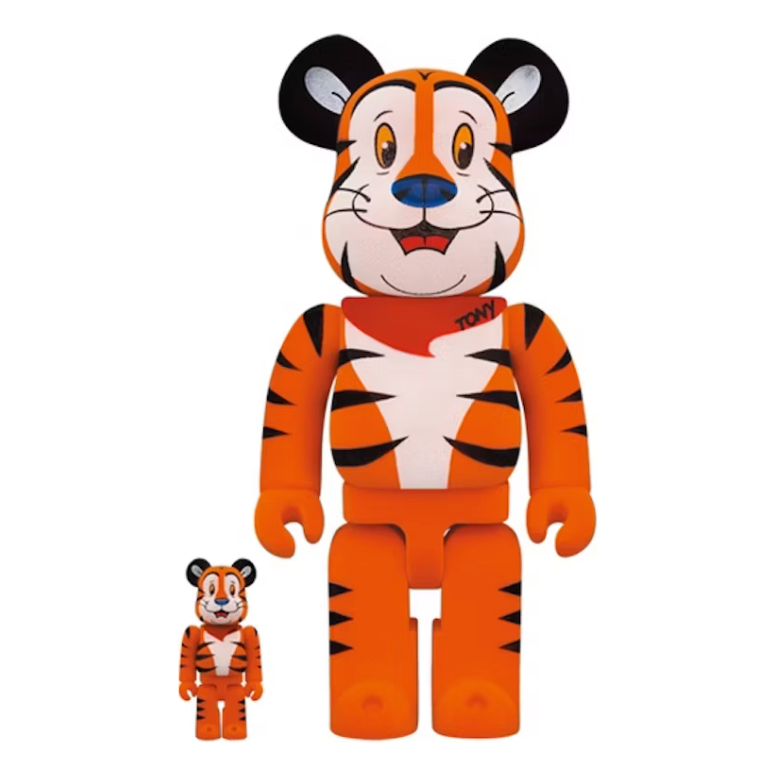 Bearbrick x Kellogg's Tony the Tiger Flocky Ver. 100% & 400% Set