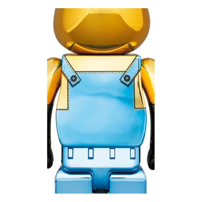 Bearbrick x Minions Kevin Chrome Ver. 100% & 400% Set