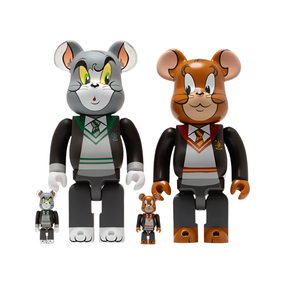 Bearbrick x Tom and Jerry in Hogwarts House Robes 100% & 400% 4-Pc Set