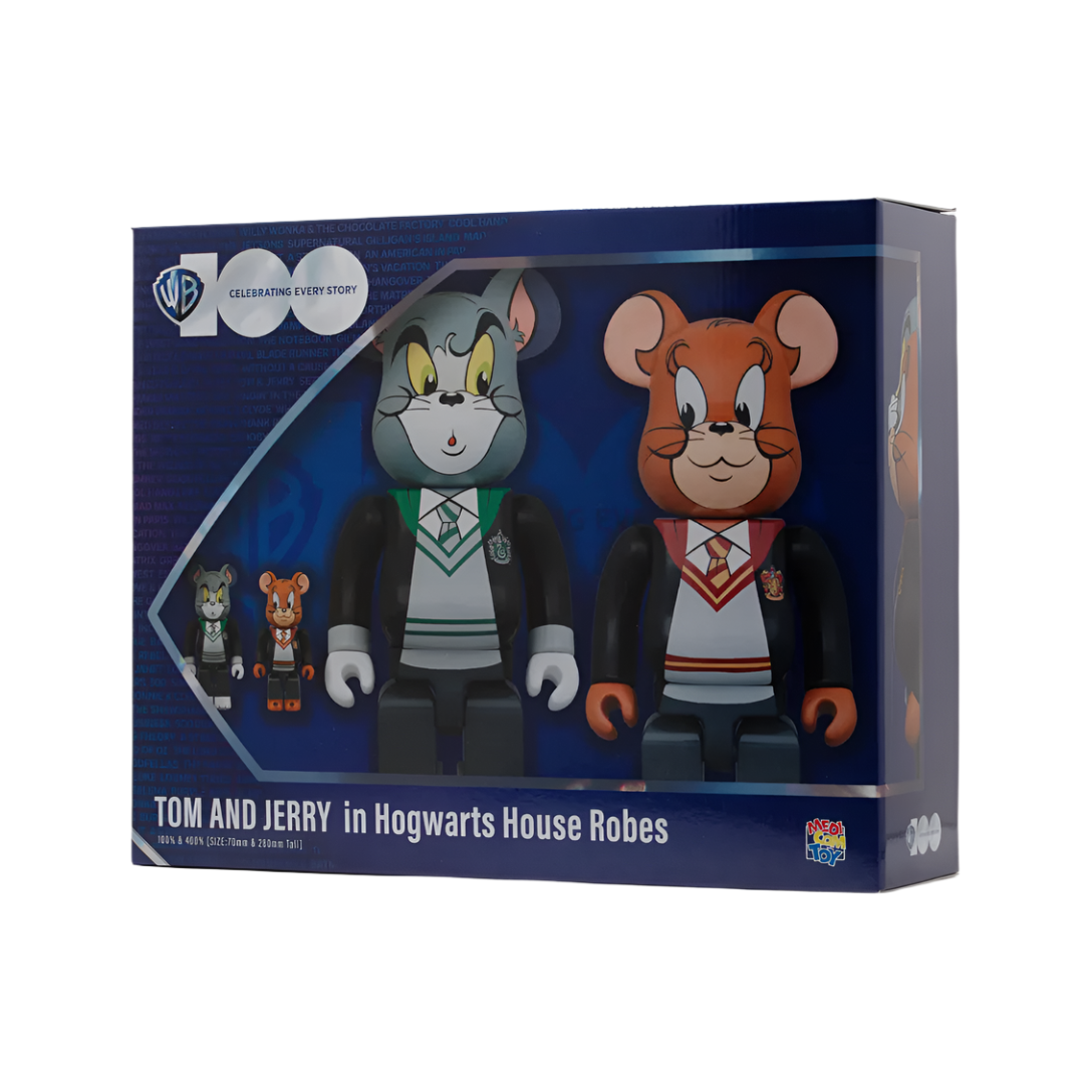 Bearbrick x Tom and Jerry in Hogwarts House Robes 100% & 400% 4-Pc Set