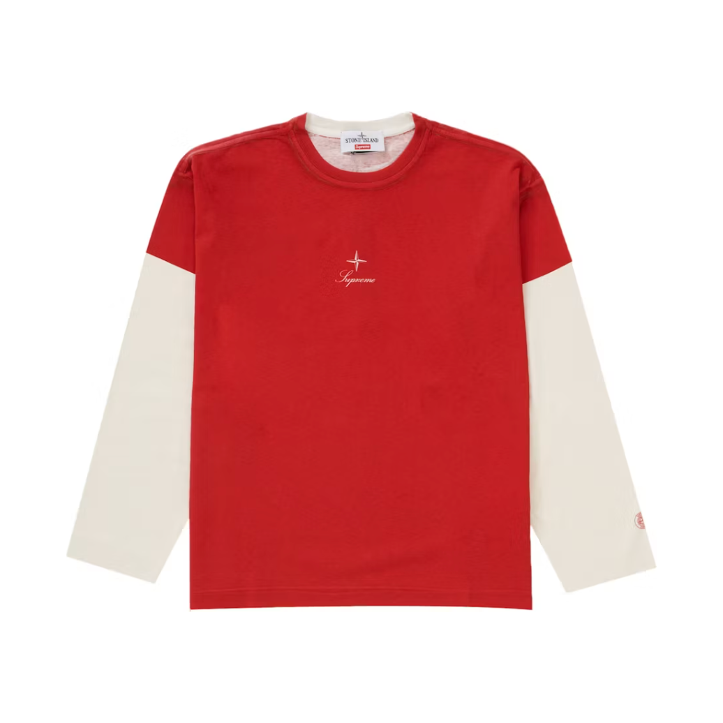 Supreme Stone Island L/S Top Red