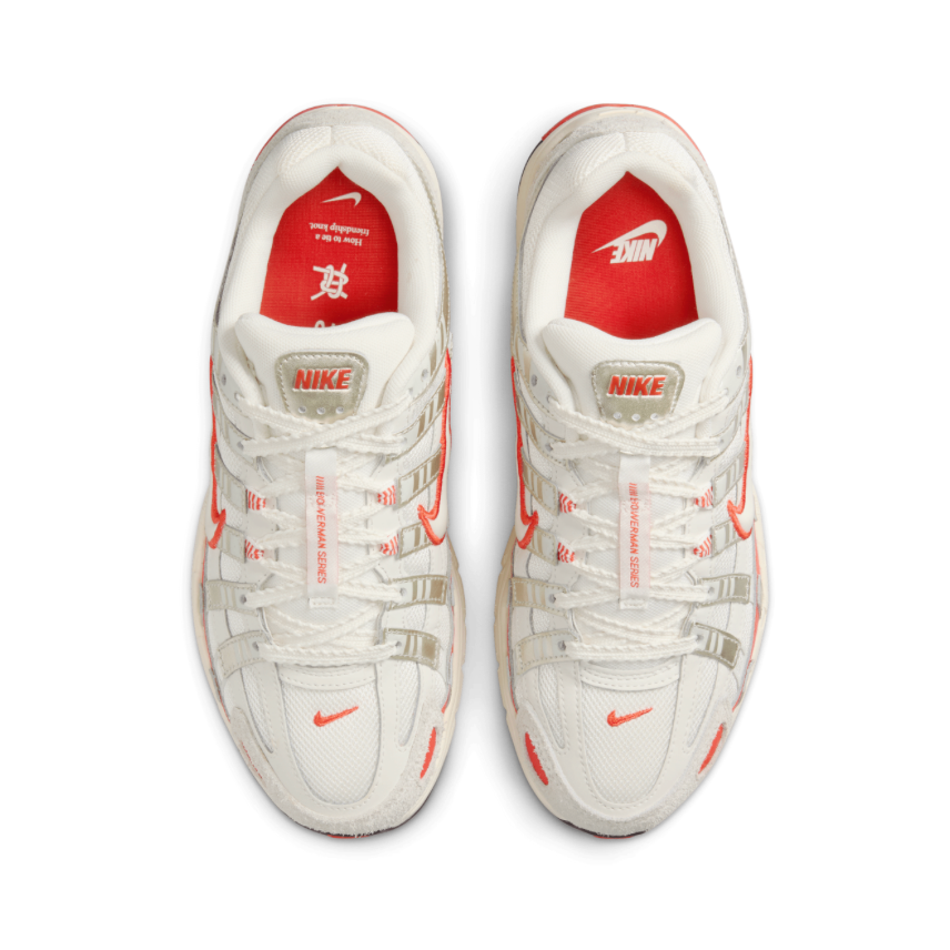 Nike P-6000 Sail Pale Ivory Light Bone Picante Red (Women's)