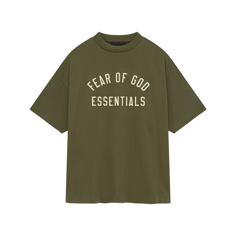 Fear of God Essentials Jersey Crewneck Tee Military