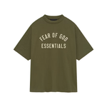Fear of God Essentials Jersey Crewneck Tee Military Fear of God Essentials Jersey Crewneck Tee Military