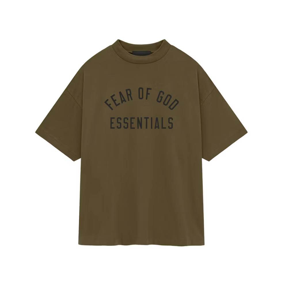 Fear of God Essentials Jersey Crewneck Tee Olive