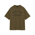 Fear of God Essentials Jersey Crewneck Tee Olive Fear of God Essentials Jersey Crewneck Tee Olive