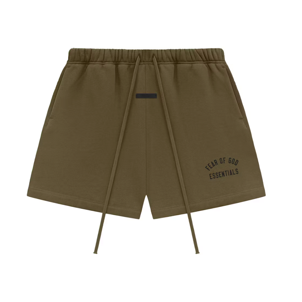 Fear of God Essentials Fleece Soccer Short Olive