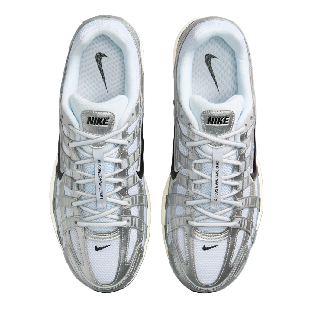 Nike P-6000 White Metallic Silver Flat Silver Black