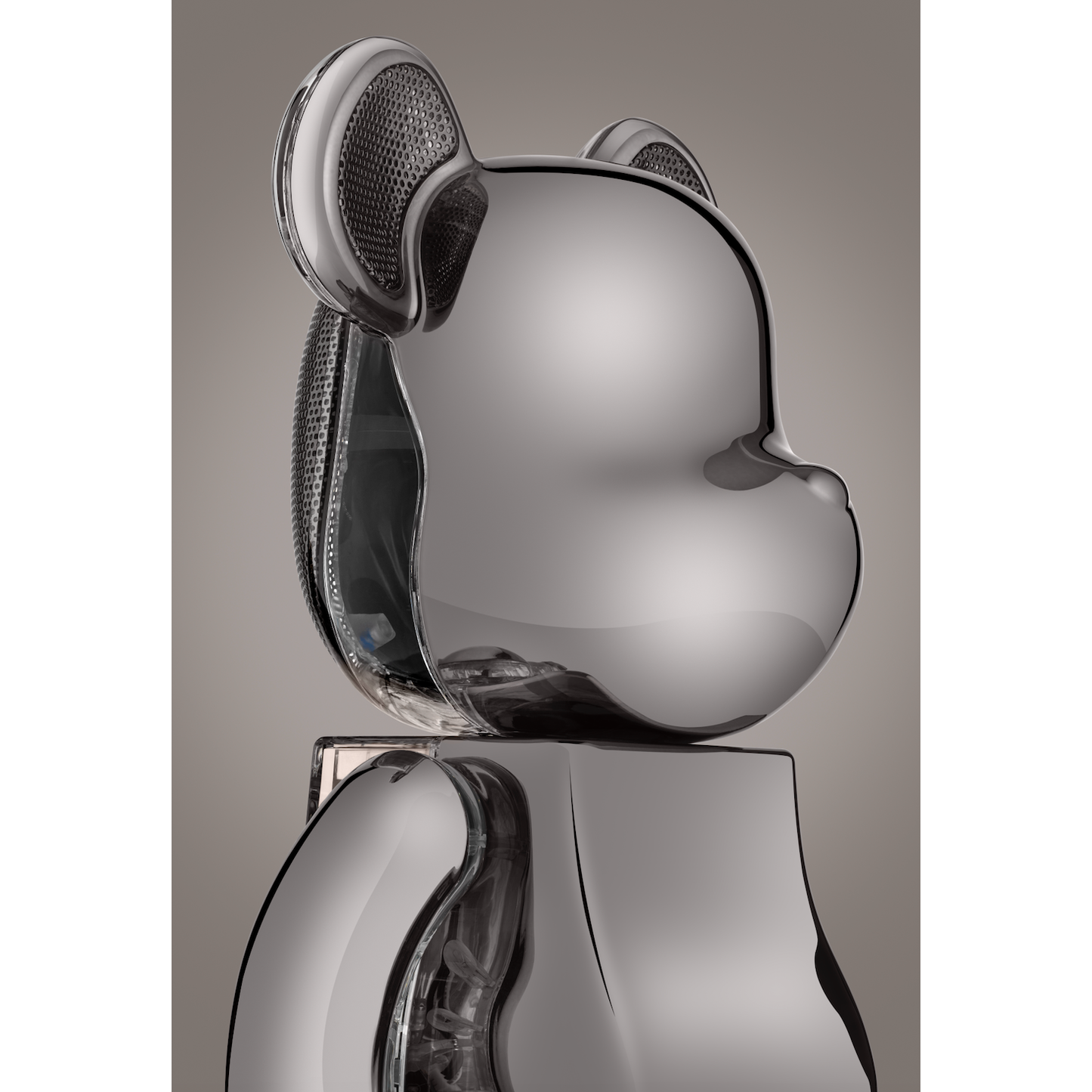 Bearbrick Audio Chrome Metals Platinum