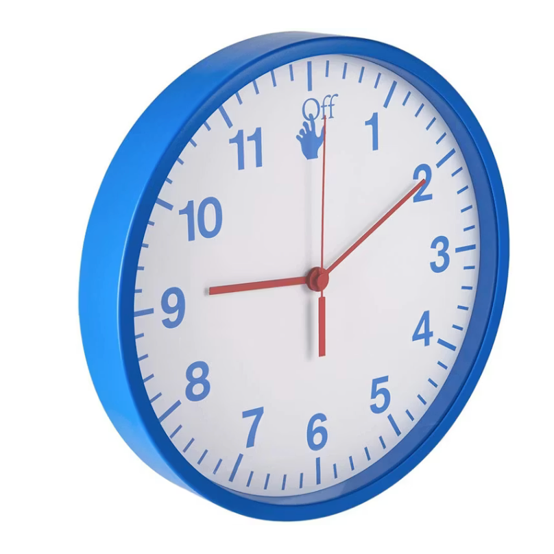 OFF-WHITE Wall Clock Matte Blue