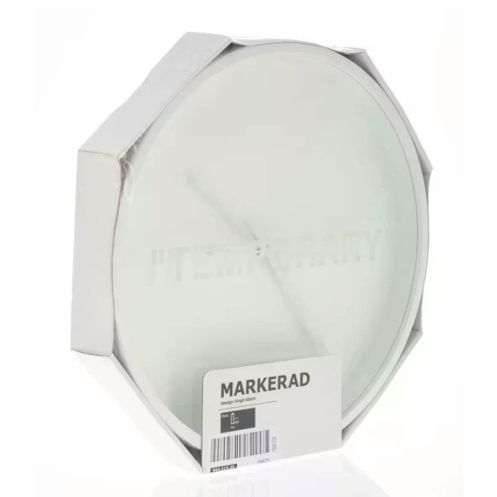 Virgil Abloh x IKEA MARKERAD "TEMPORARY" Wall Clock