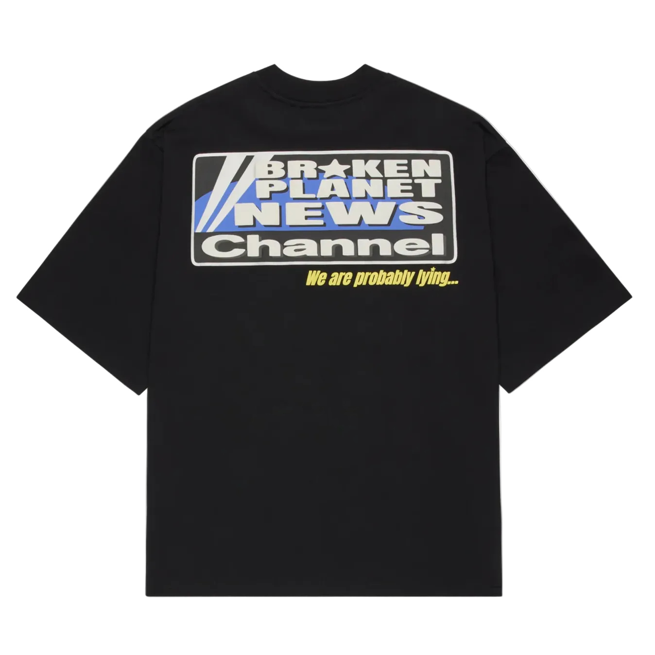 Broken Planet BP News T-Shirt Midnight Black