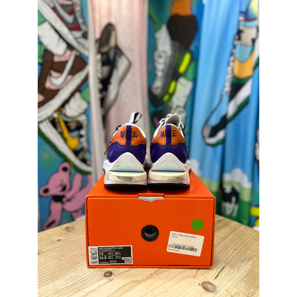 Nike Sacai Vaporwaffle Dark Iris UK12