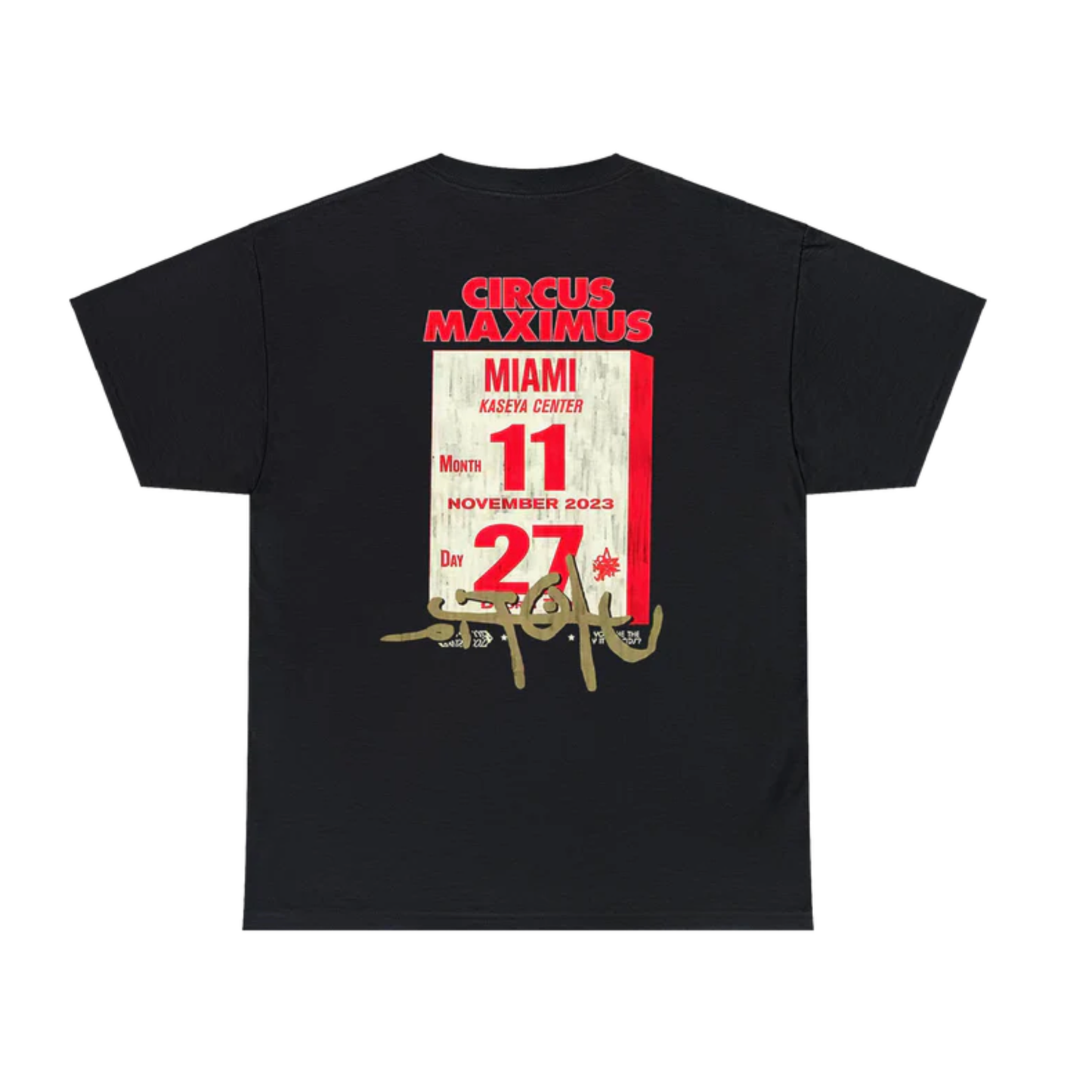 Travis Scott Utopia Is In Miami Circus Maximus Tee Black