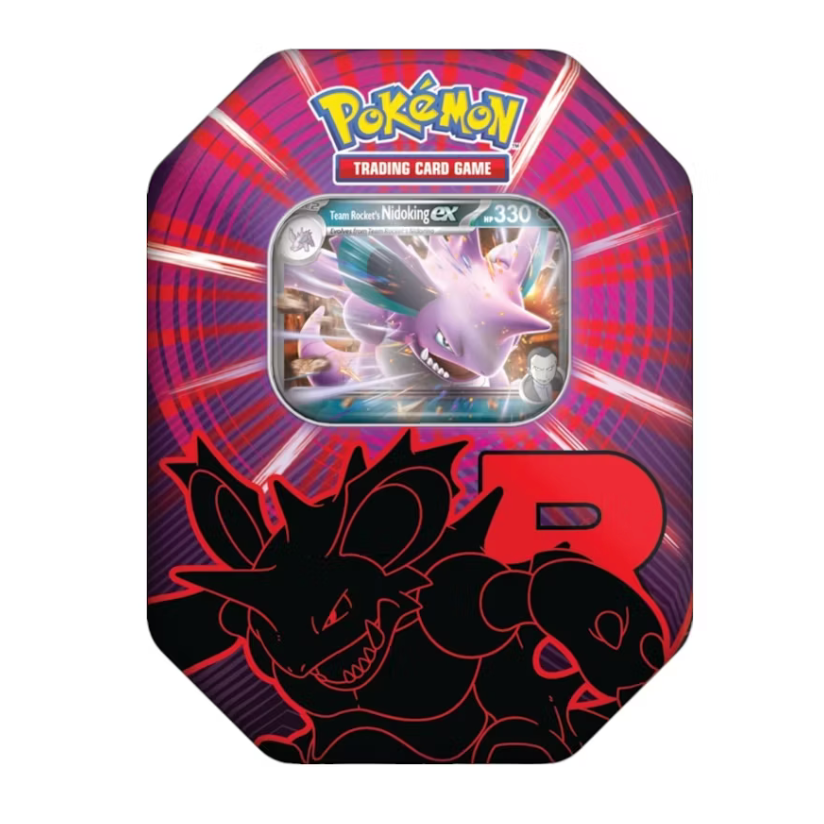 2025 Pokémon Team Rocket Nidoking Ex Tin Case (EU)