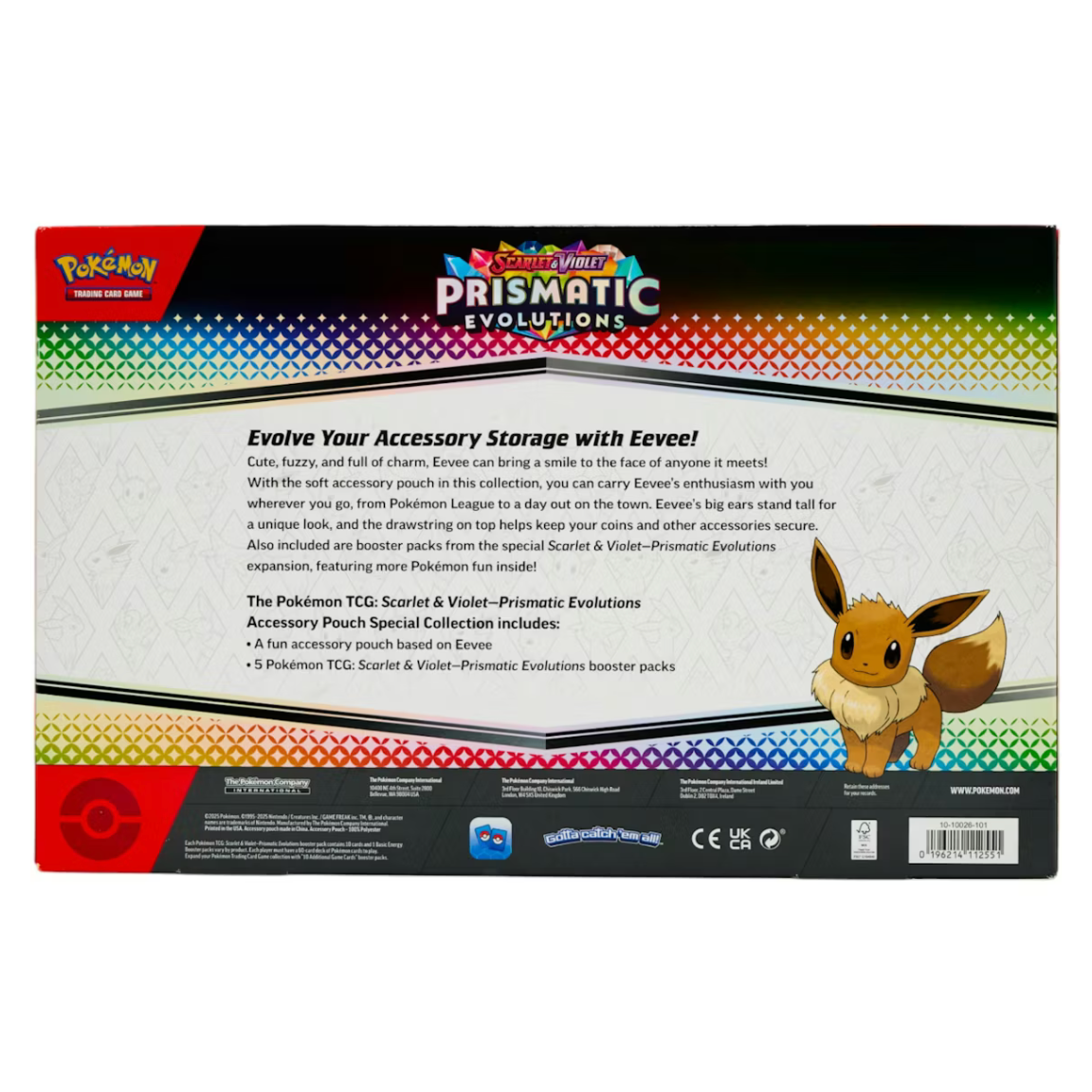 Pokémon Scarlet & Violet Prismatic Evolutions Accessory Pouch Special Collection