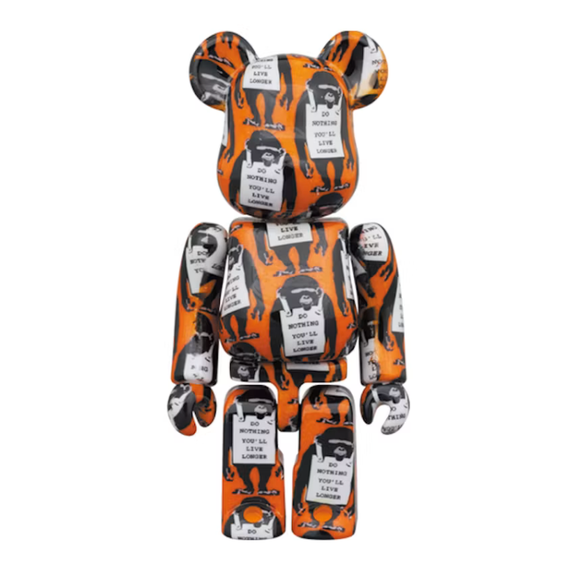 Bearbrick Monkey Sign 100% & 400% Set Orange