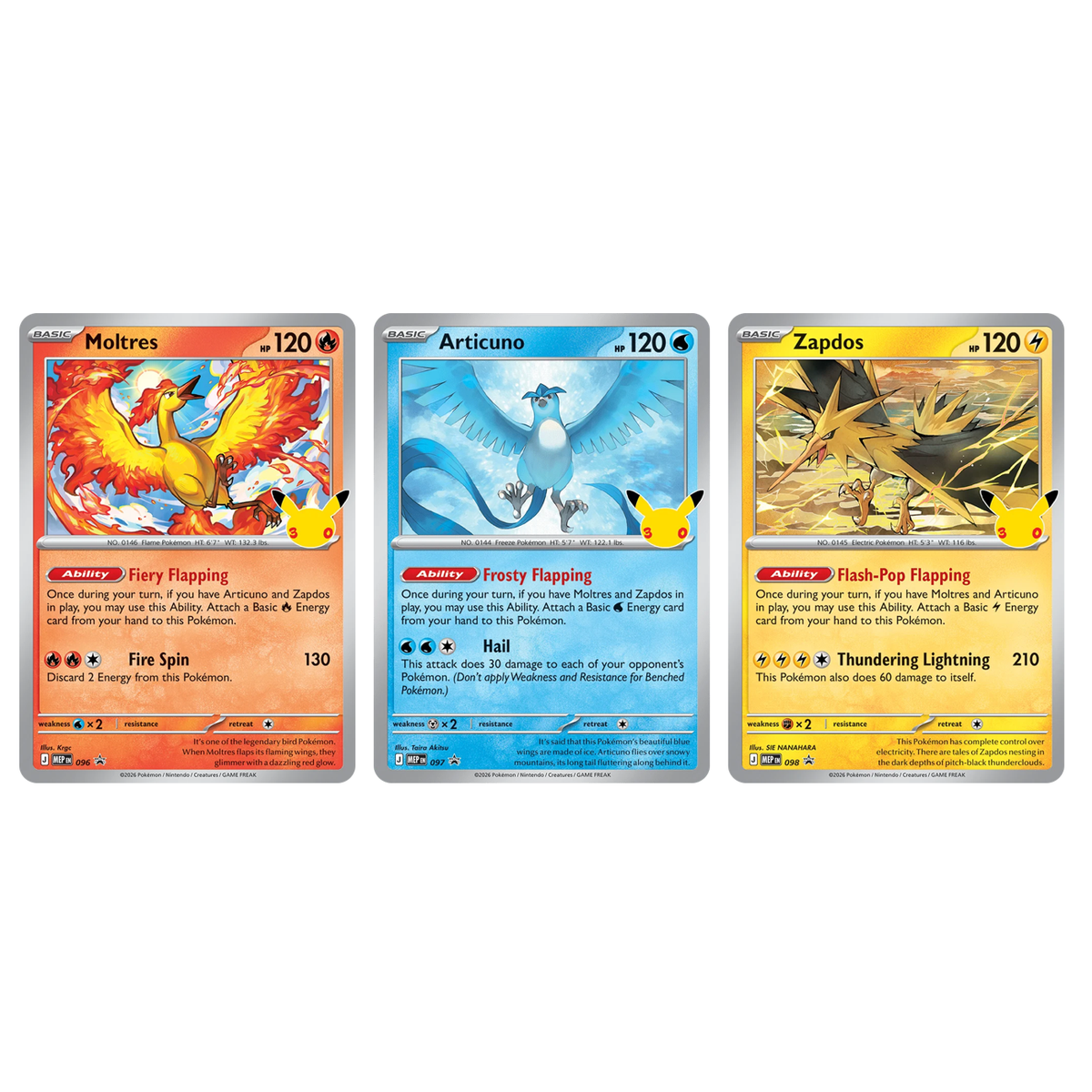2026 Pokémon Mega Evolution 30th Celebration Poster Collection