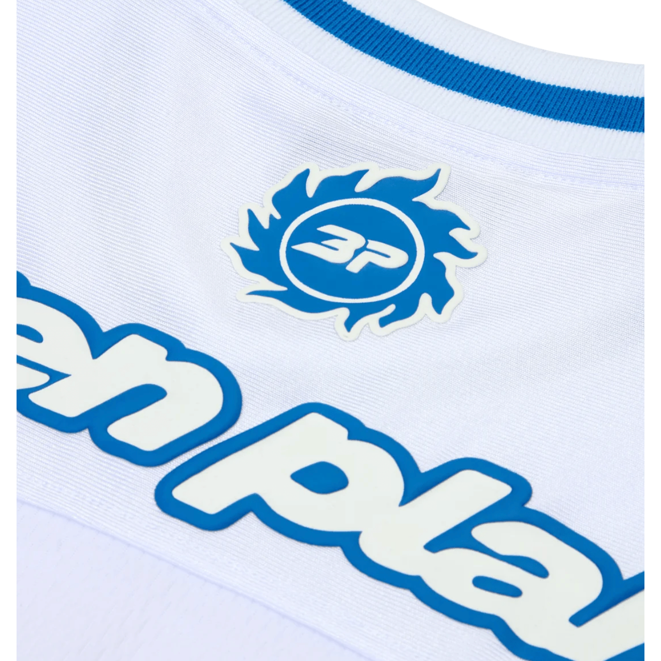 Broken Planet Football Jersey Blue/White by Broken Planet Market in . Available at KershKicks for £121.50. A must-have for fans of Broken Planet Market looking to elevate their style with this T-Shirt.